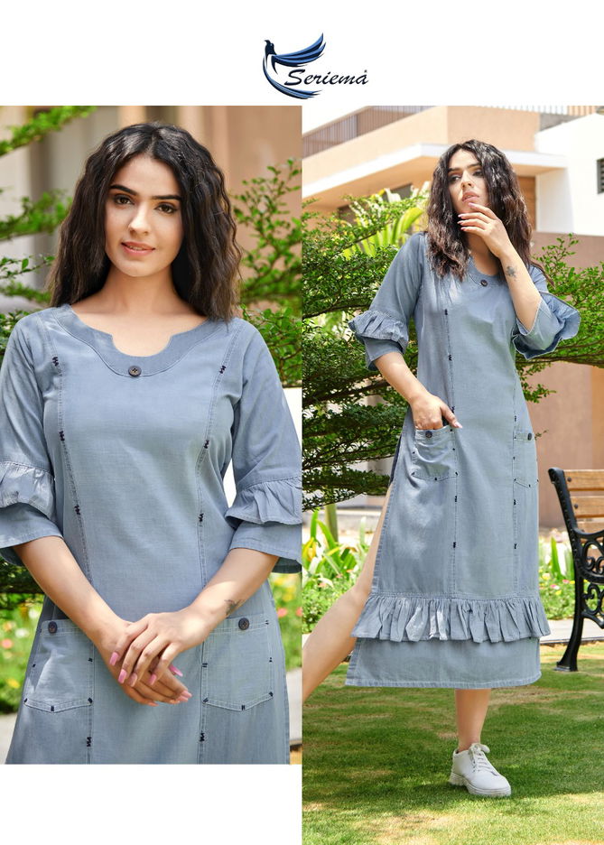 Seriema Kumb Capture 3 Stylish Fancy Wear Denim Wholesale Kurtis
